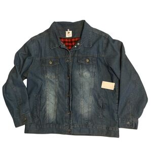 Like Love Denim Jean Fleeced Lined Jacket